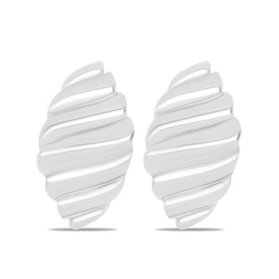 BUY 925 SILVER FANCY PLAIN METAL EARRING